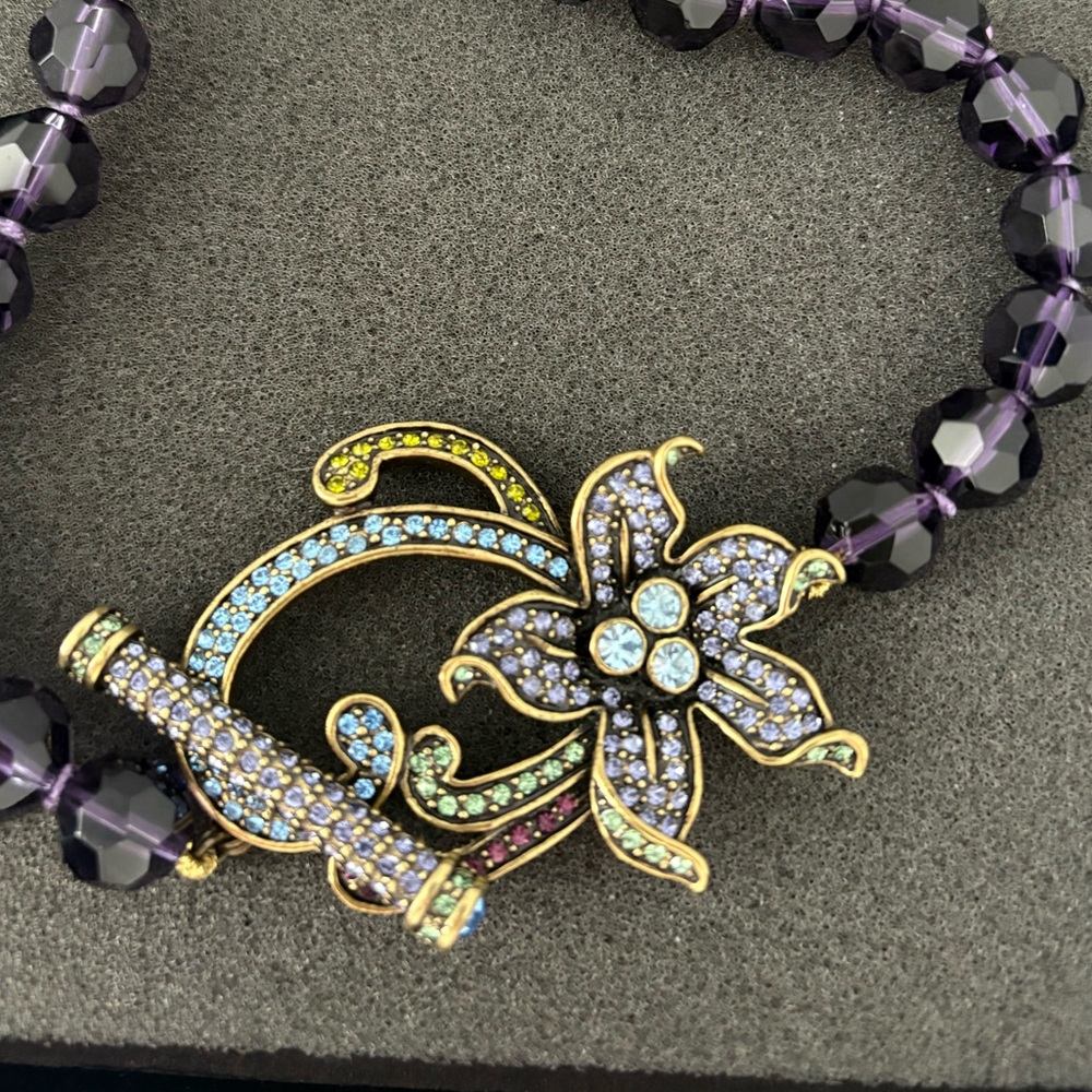 Heidi Daus Perennial Favorite 36 inch necklace Swarovski crystal toggle clasp - Picture 3 of 5